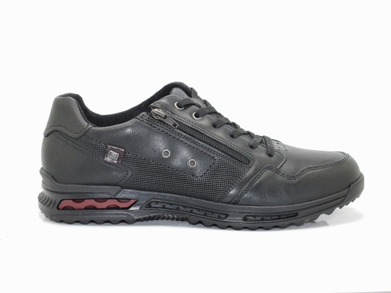 Baskets Pegada en cuir noir avec zip