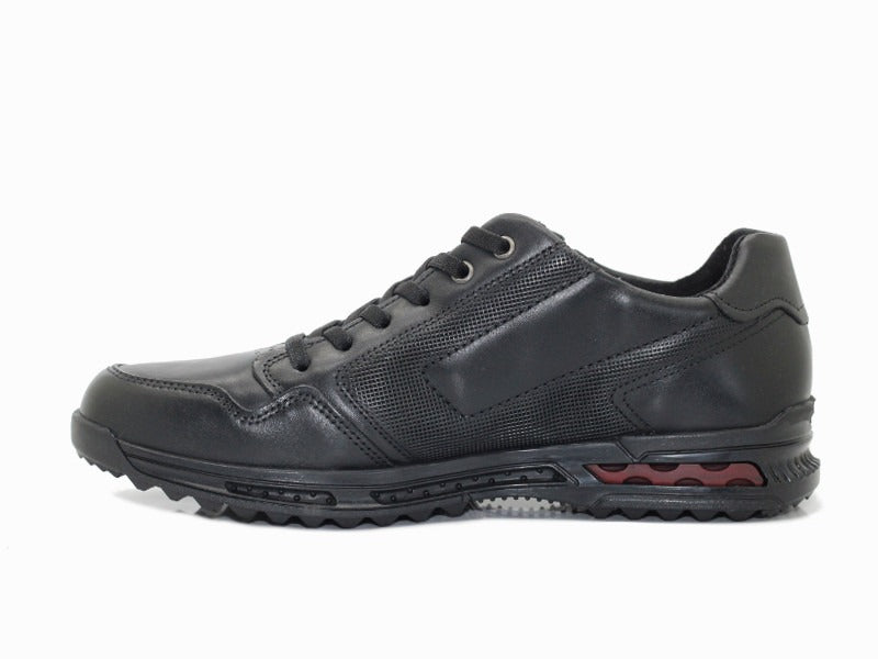 Baskets Pegada en cuir noir avec zip