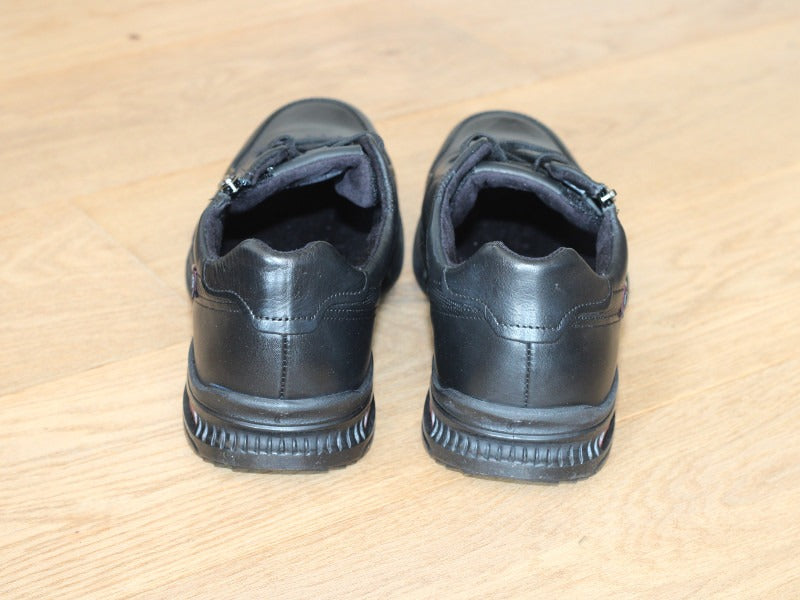 Baskets Pegada en cuir noir avec zip