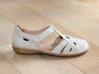 Sandales à bout fermé en cuir beige Rosalie