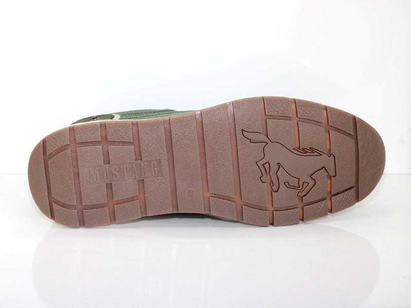 Sneakers sport Mustang en textile kaki