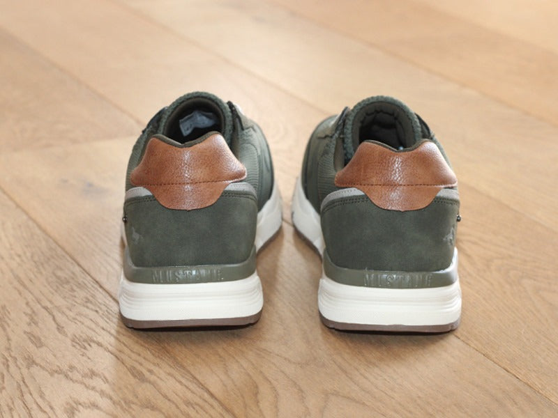 Sneakers sport Mustang en textile kaki