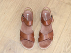 Sandales confortables en cuir camel Brindille