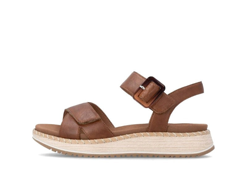 Sandales confortables en cuir camel Brindille