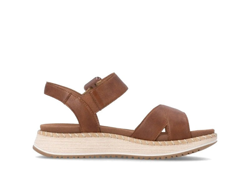 Sandales confortables en cuir camel Brindille