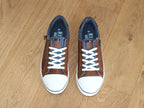 Tennis marron aspect cuir Mustang