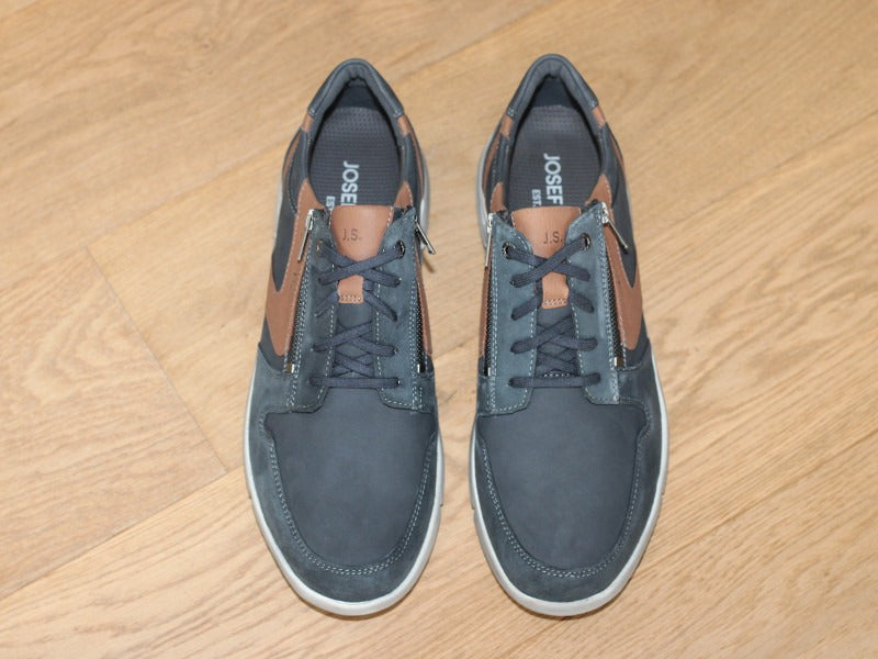 Chaussures avec zip et lacets Enrico 20 Indigo