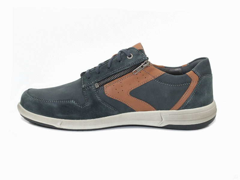 Chaussures avec zip et lacets Enrico 20 Indigo