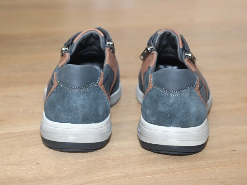 Chaussures avec zip et lacets Enrico 20 Indigo