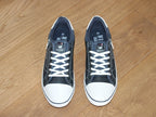Tennis bleu marine aspect cuir