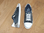 Tennis bleu marine aspect cuir