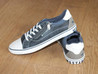 Tennis bleu marine aspect cuir
