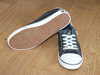 Tennis bleu marine aspect cuir