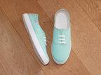 Tennis en toile vert menthe