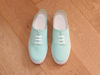 Tennis en toile vert menthe
