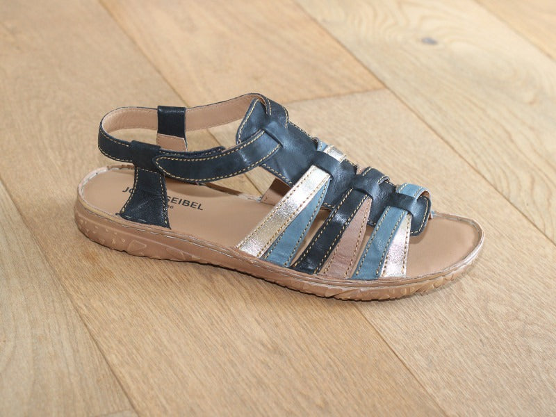 Sandales colorées Ivy Bleu