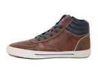 Baskets semi montantes Mustang marron 