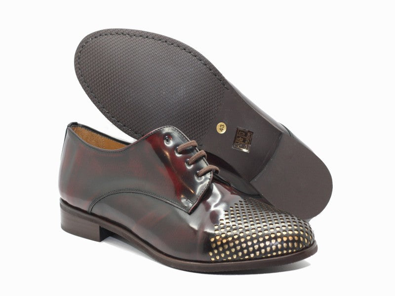 Derbies en cuir glacé Folie