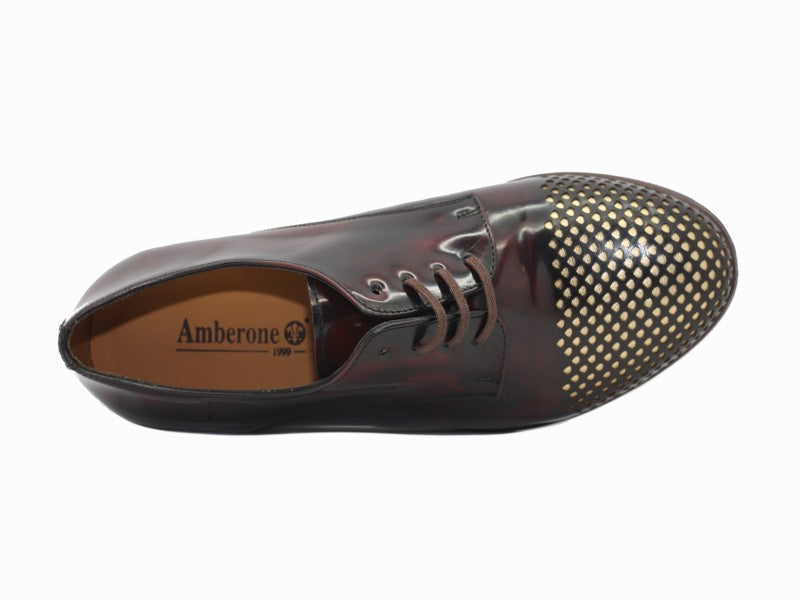 Derbies en cuir glacé Folie