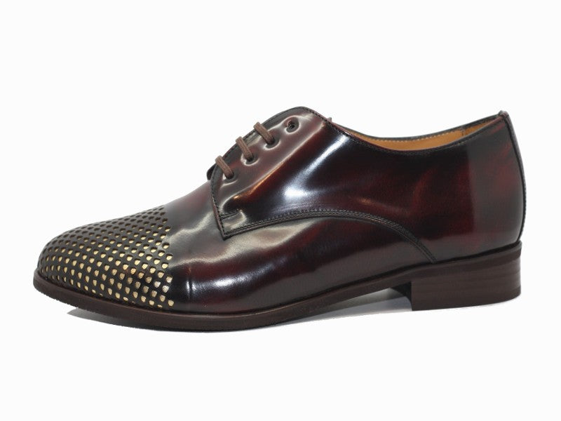 Derbies en cuir glacé Folie