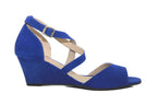Sandales Compensées Bleu Royal