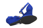 Sandales Compensées Bleu Royal
