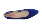Escarpins en cuir velours bleu Saphir