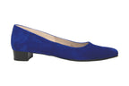 Escarpins en cuir velours bleu Saphir