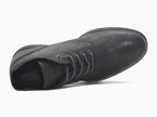 Chaussures à lacet en cuir noir Pablo