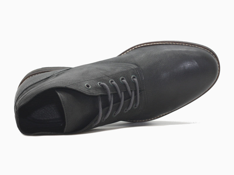 Chaussures à lacet en cuir noir Pablo