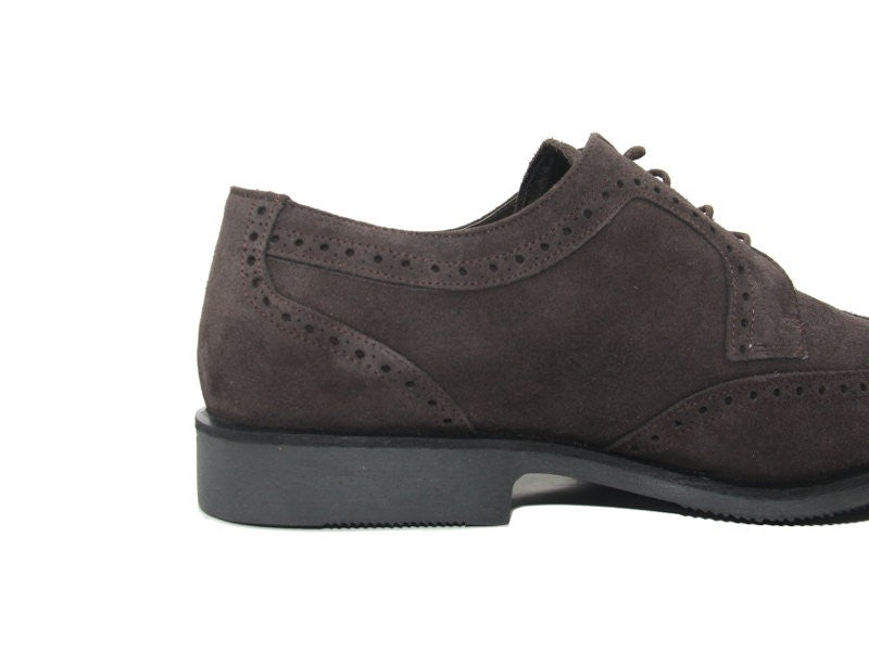Derby en cuir suède Moka