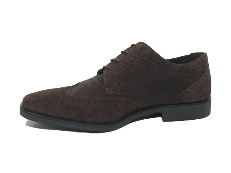 Derby en cuir suède Moka