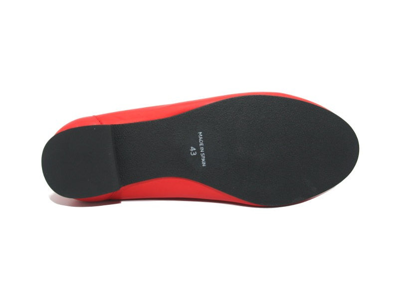 Ballerines en cuir rouge Lipstick