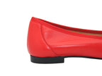 Ballerines en cuir rouge Lipstick