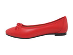 Ballerines en cuir rouge Lipstick