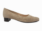 Escarpins en cuir velours beige Janet
