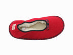 Chaussons façon ballerines rouge