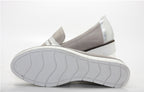 Mocassins en cuir velours gris Mac