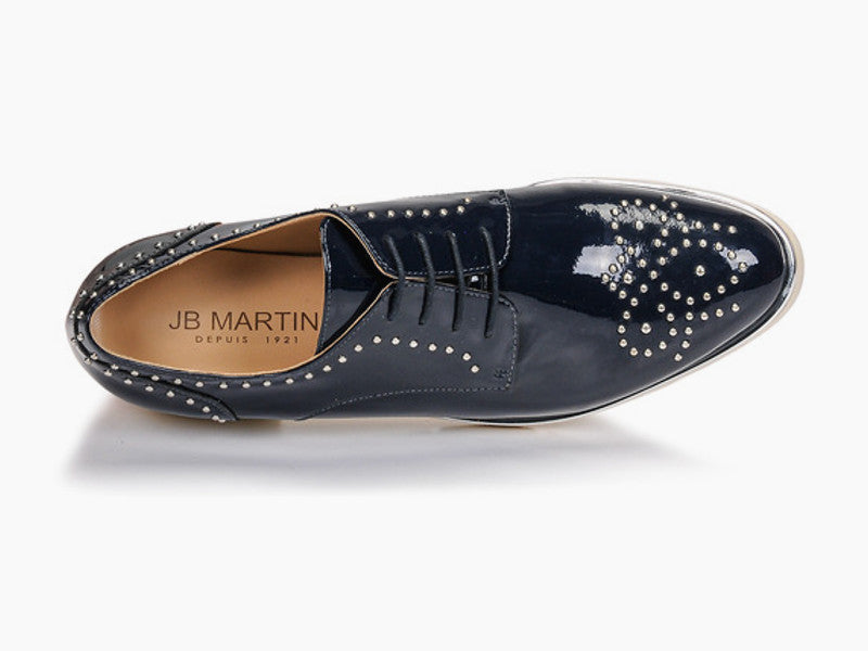 Derbie en cuir bleu nuit Prettys