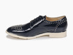 Derbie en cuir bleu nuit Prettys