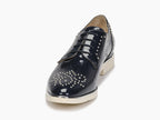 Derbie en cuir bleu nuit Prettys