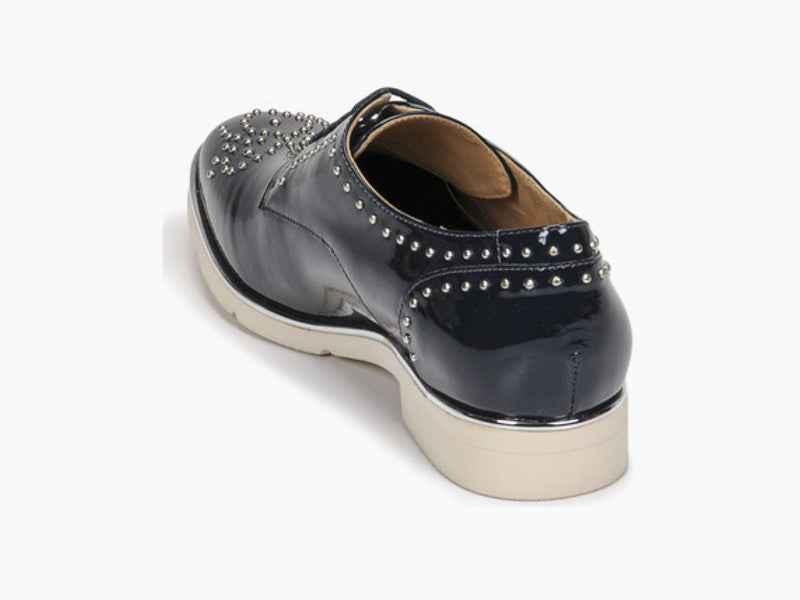 Derbie en cuir bleu nuit Prettys
