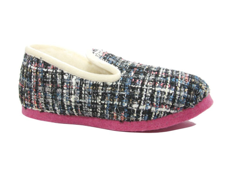 Charentaises en laine Cachou