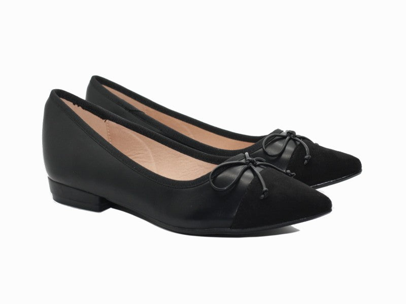 Ballerine en cuir noir Coco