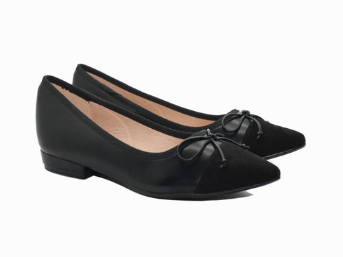 Ballerine en cuir noir Coco