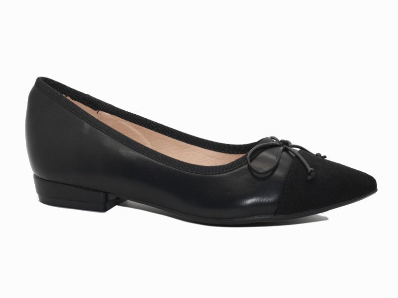 Ballerine en cuir noir Coco