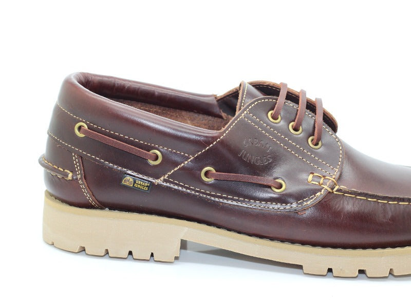 Chaussures bateau en cuir marron Nautic et semelle épaisse