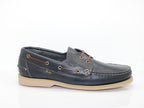 Chaussures bateau en cuir bleu marine Bermudes