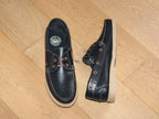 Chaussures bateau en cuir bleu marine Bermudes