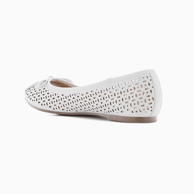 Ballerines ajourées soft blanc